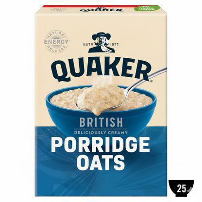 Quaker British Rolled Oats - Traditional Porridge Oats (6 x 1kg Bulk Pack)