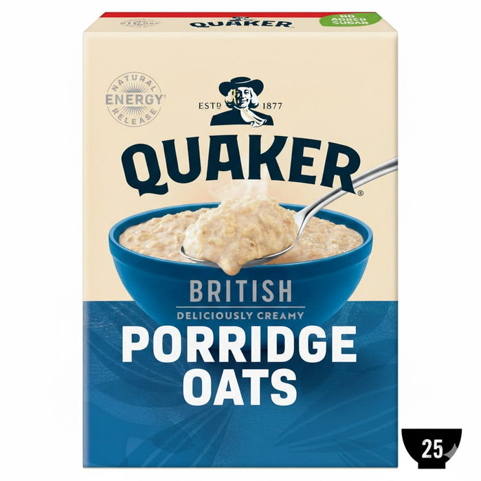 Quaker British Rolled Oats 1kg x 6 | Wholegrain Porridge Oats