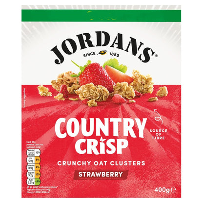 Jordans Country Crisp Strawberry - Crunchy Oat Clusters (6 x 400g Bulk Pack)