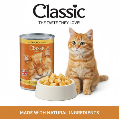 Classic Wet Cat Food in Jelly – Variety Multipack (12 x 400g Cans)