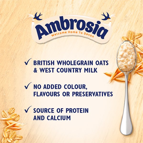Ambrosia Ready to Eat Porridge Pots - Instant Hot Cereal (6 x 210g Bulk Pack)