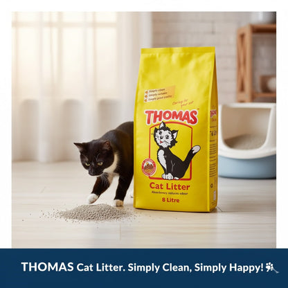 Thomas Cat Litter – Highly Absorbent Mineral Litter - 5L, 8L & 16L