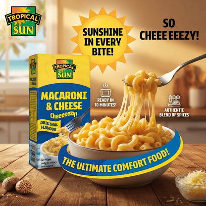 6 Pack Tropical Sun Macaroni & Cheese Original Flavour 206g x6 - Bulk Value Pack