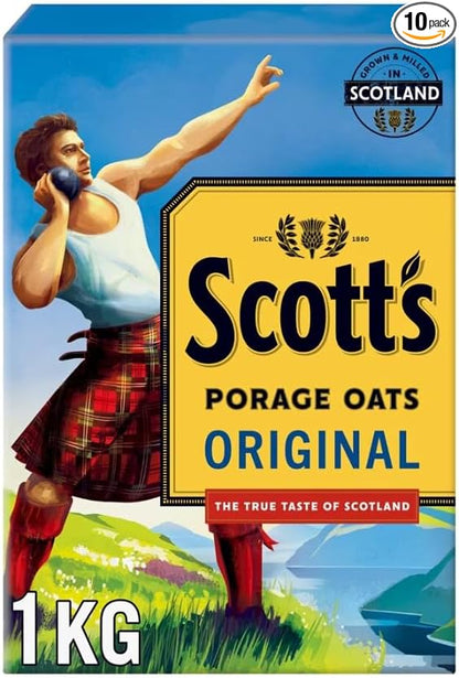 Scott’s Porage Original Porridge Oats - 1kg x 10 Pack (Bulk Value)