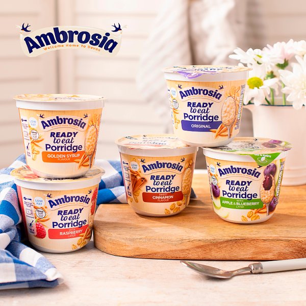 Ambrosia Ready to Eat Porridge Pots - Instant Hot Cereal (6 x 210g Bulk Pack)