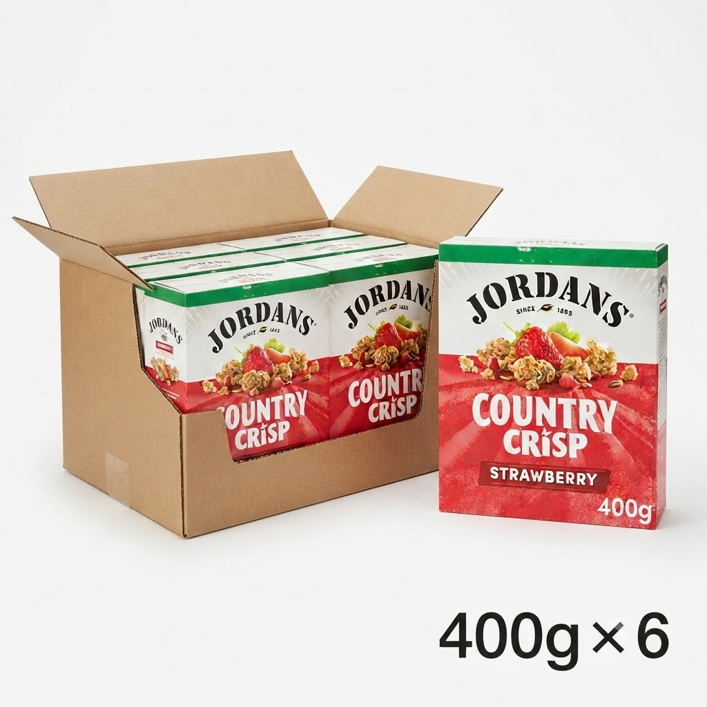 Jordans Country Crisp Strawberry - Crunchy Oat Clusters (6 x 400g Bulk Pack)