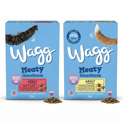 Wagg Meaty Goodness Adult Complete Dry Dog Food – 5 x 1kg Multi-Pack