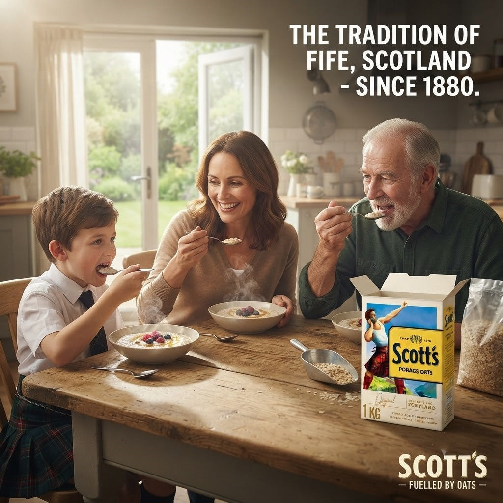Scott’s Porage Original Porridge Oats - 1kg x 10 Pack (Bulk Value)