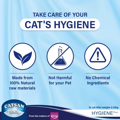Catsan Hygiene Non-Clumping Odour Control Cat Litter - 5Ltr & 10Ltr