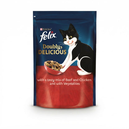 FELIX Doubly Delicious Dry Cat Food – Multi-Pack Selection (4 x Packs)