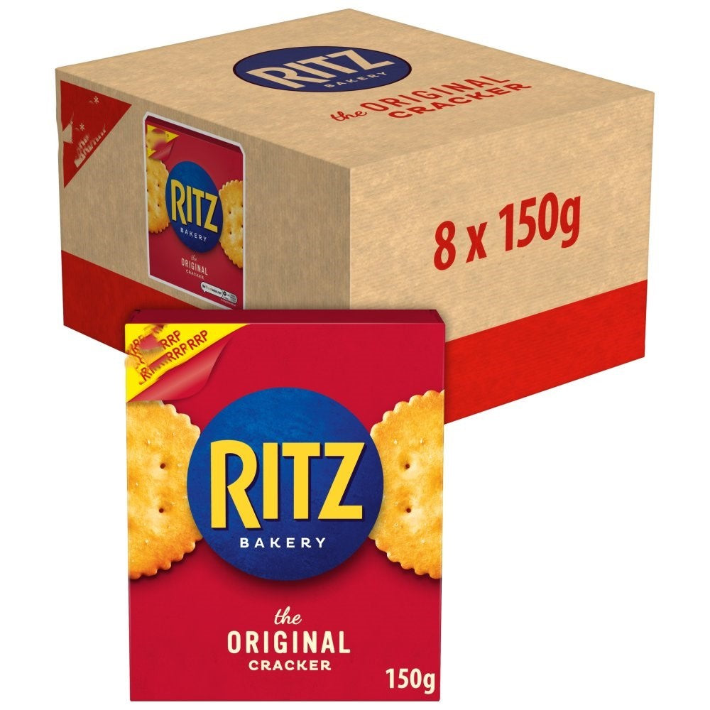 Ritz The Original Baked Cracker Box 150g x 8 | Bulk Snack Crackers