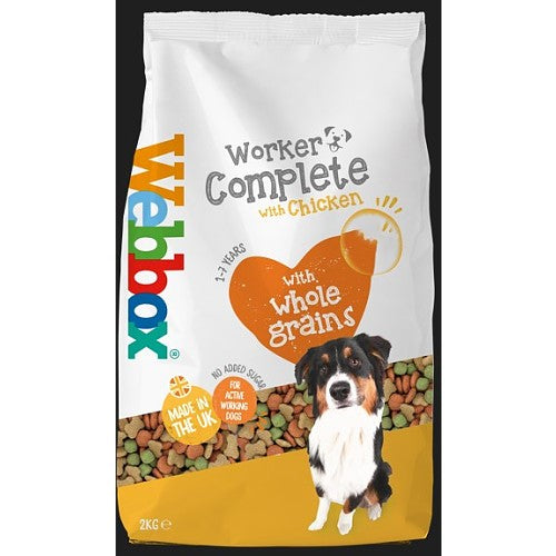 Webbox Complete Dry Dog Food - Beef or Chicken Recipe (Choose Size: 2kg or 15kg)