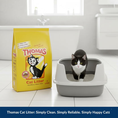 Thomas Cat Litter – Highly Absorbent Mineral Litter - 5L, 8L & 16L