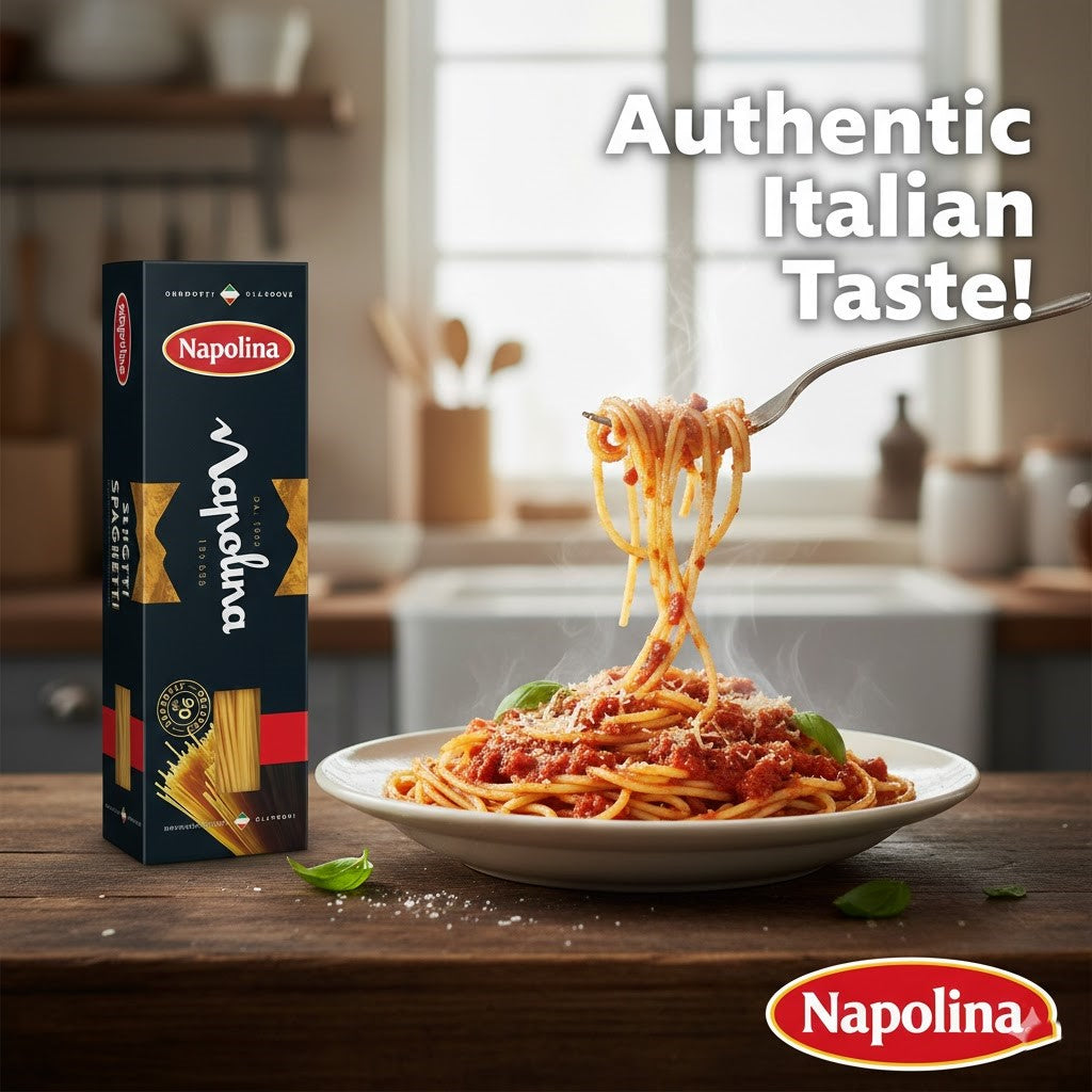 Napolina Italian Pasta – Fusilli, Spaghetti or Penne (400g x 6 Pack)