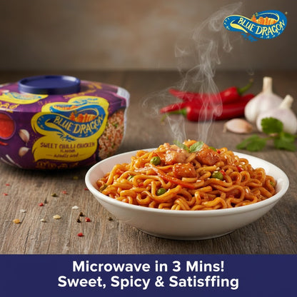 Blue Dragon Noodle Wok – Sweet Chilli, Spicy Thai or Oriental Chicken (67g/65g x 6 Pack)