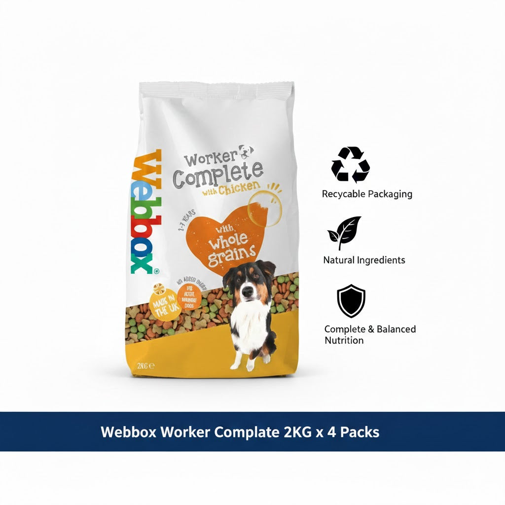 Webbox Complete Dry Dog Food - Beef or Chicken Recipe (Choose Size: 2kg or 15kg)