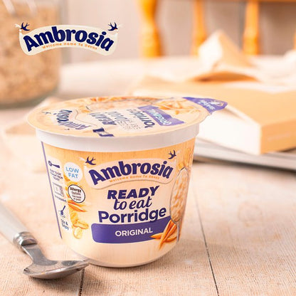 Ambrosia Ready to Eat Porridge Pots - Instant Hot Cereal (6 x 210g Bulk Pack)