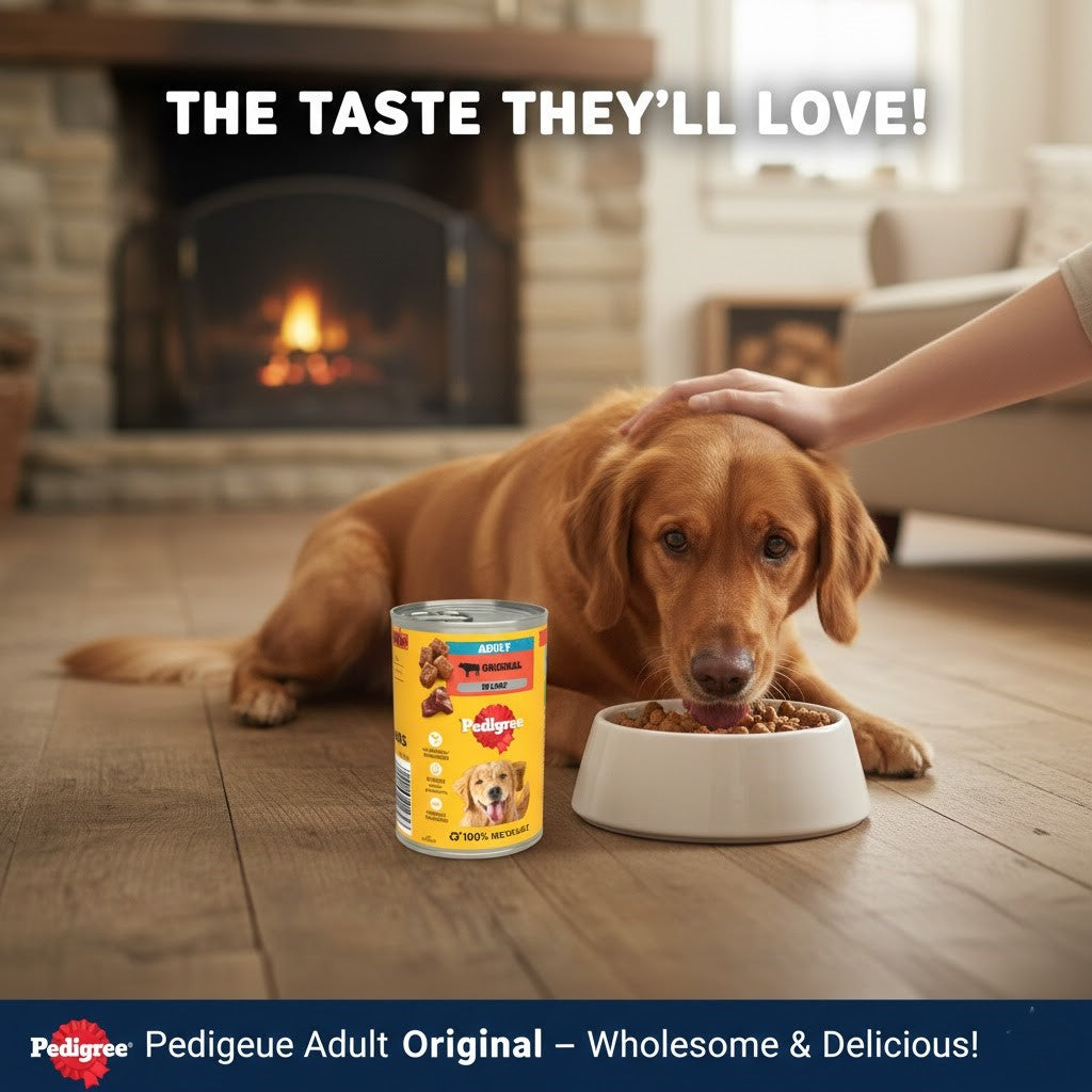 PEDIGREE Adult Wet Dog Food Cans 400g/385g x 12 | Chicken, Beef & Liver