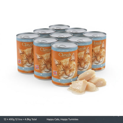 Classic Wet Cat Food in Jelly – Variety Multipack (12 x 400g Cans)