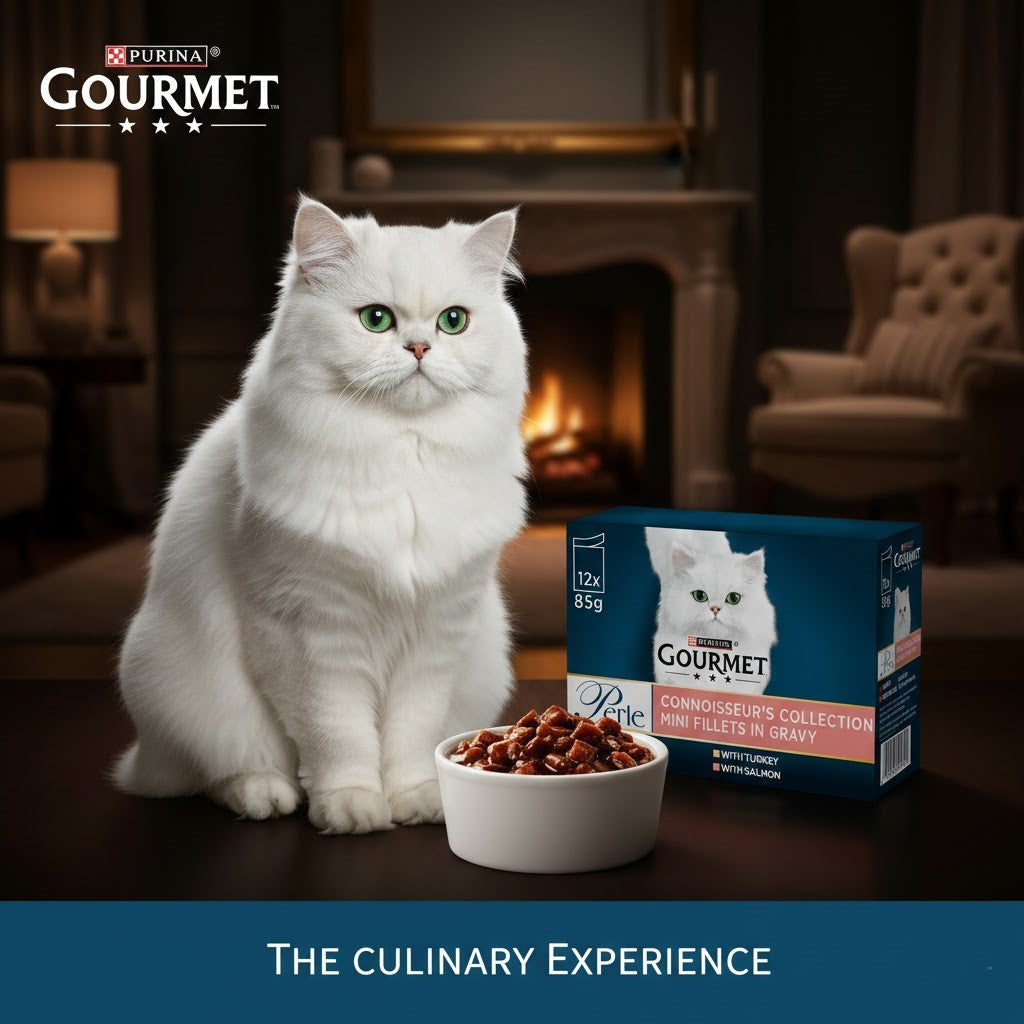 GOURMET Perle Mini Fillets in Gravy Multipack – Premium Wet Cat Food (4 x 12 x 85g)