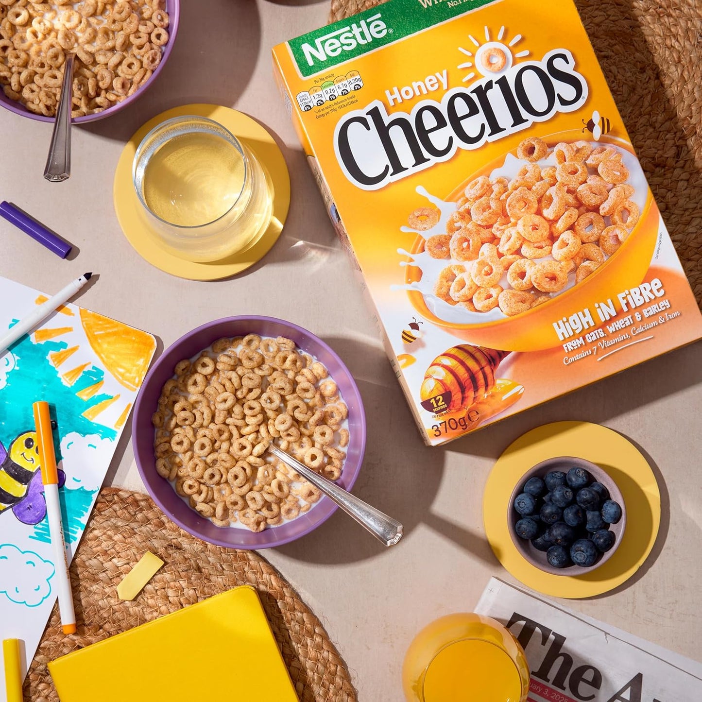 Nestlé Cheerios Multigrain Hoop Breakfast Cereal - Honey & Original Variants (Bulk Pack)