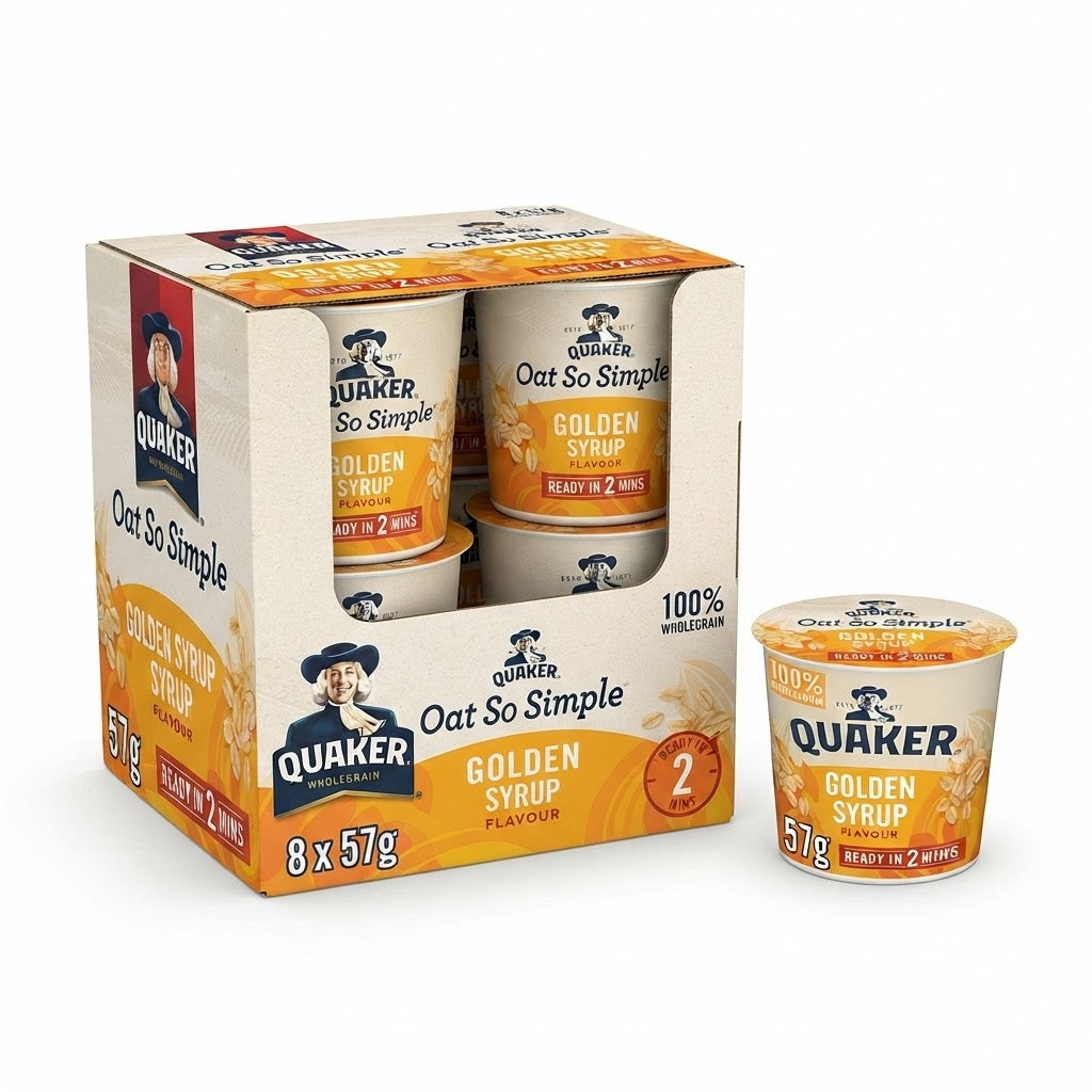 Quaker Oat So Simple Porridge Pots - Instant Oatmeal Cups (Pack of 8)