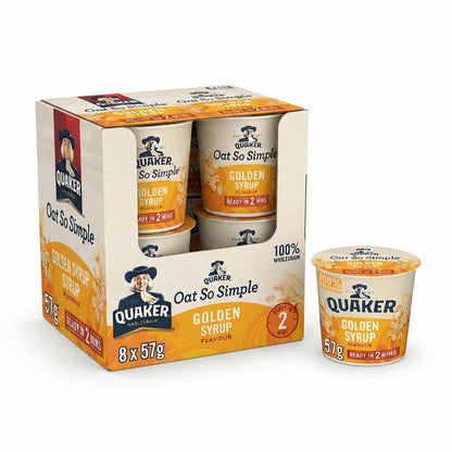 Quaker Oat So Simple Porridge Pots - Instant Oatmeal Cups (Pack of 8)