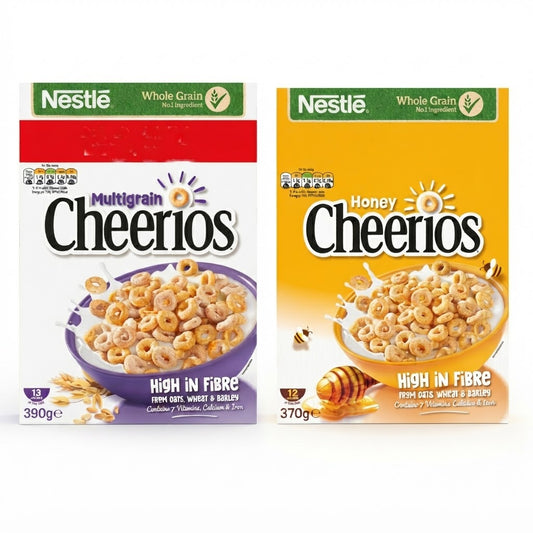 Nestlé Cheerios Multigrain Hoop Breakfast Cereal - Honey & Original Variants (B