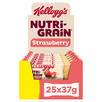 Kellogg's Nutri-Grain Soft Baked Cereal Bars – Fruit Flavored Breakfast & Snack Bars (25 x 37g)