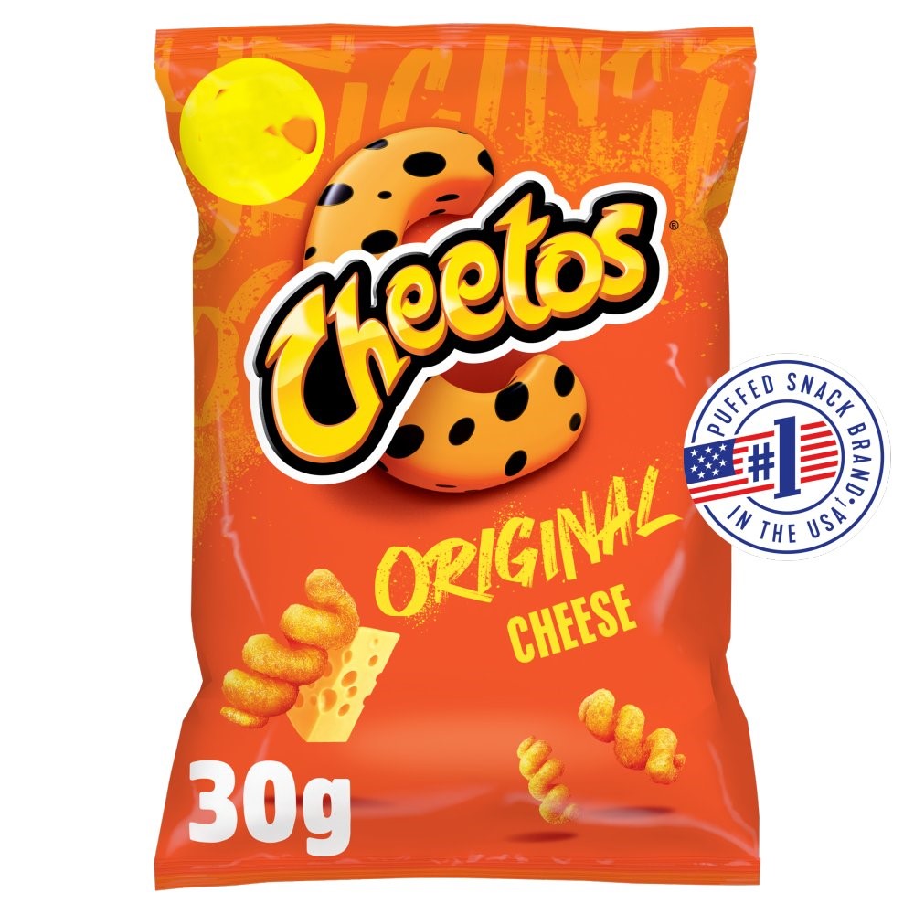 Cheetos Twisted Cheese Corn Puffs Sharing Crisps | 30g x 30 Pack Carton