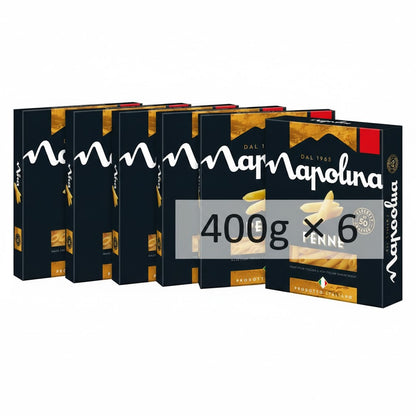 Napolina Italian Pasta – Fusilli, Spaghetti or Penne (400g x 6 Pack)