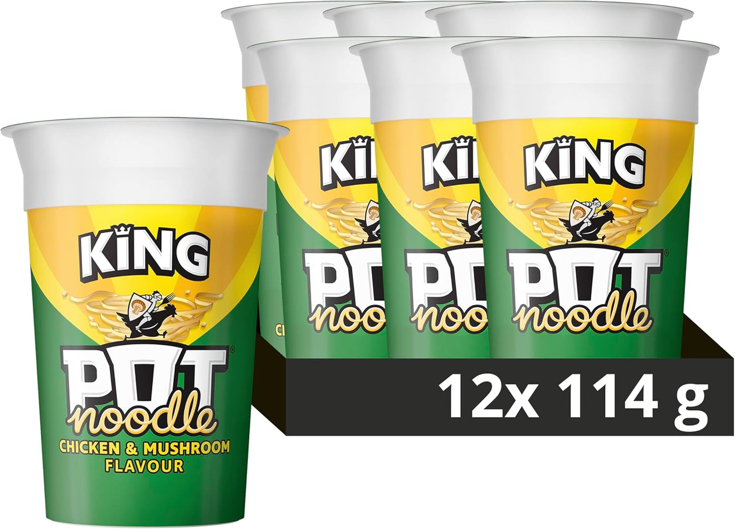 Pot Noodle Instant Noodles – King Size (114g) & Standard (90g) Multipacks (12 Pack)