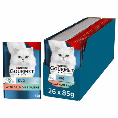 GOURMET Perle Mini Fillets in Gravy Wet Cat Food - 85g Multipack (26 Pouches)