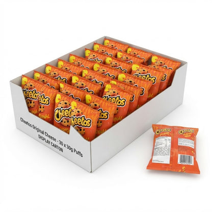 Cheetos Twisted Cheese Corn Puffs Sharing Crisps | 30g x 30 Pack Carton