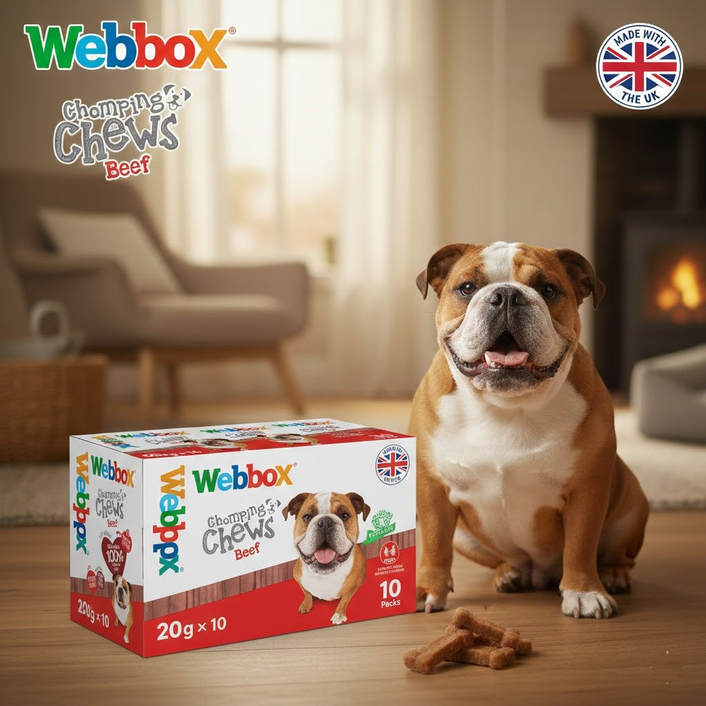 Webbox Chew-it Chews for Dogs (10 x 200g Packs) - Choose Your Flavor: Beef or Chicken