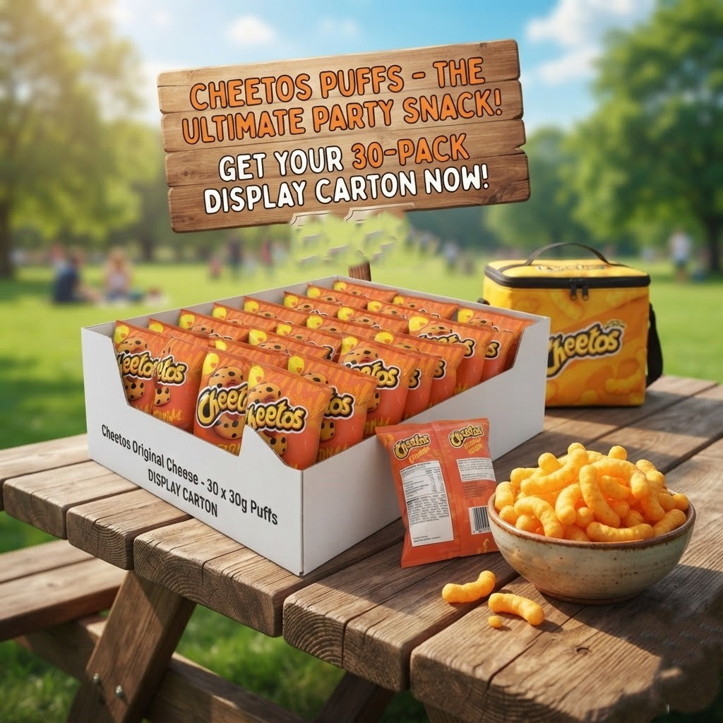 Cheetos Twisted Cheese Corn Puffs Sharing Crisps | 30g x 30 Pack Carton