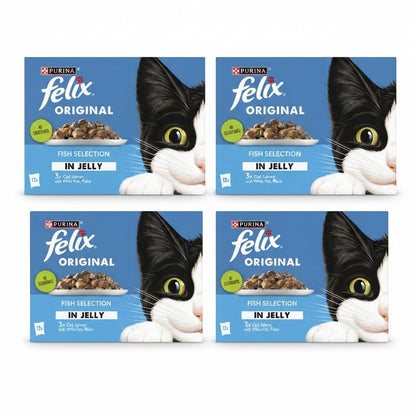 FELIX Original Wet Cat Food in Jelly – Multi-Pack Selection (4 x 12 x 85g)
