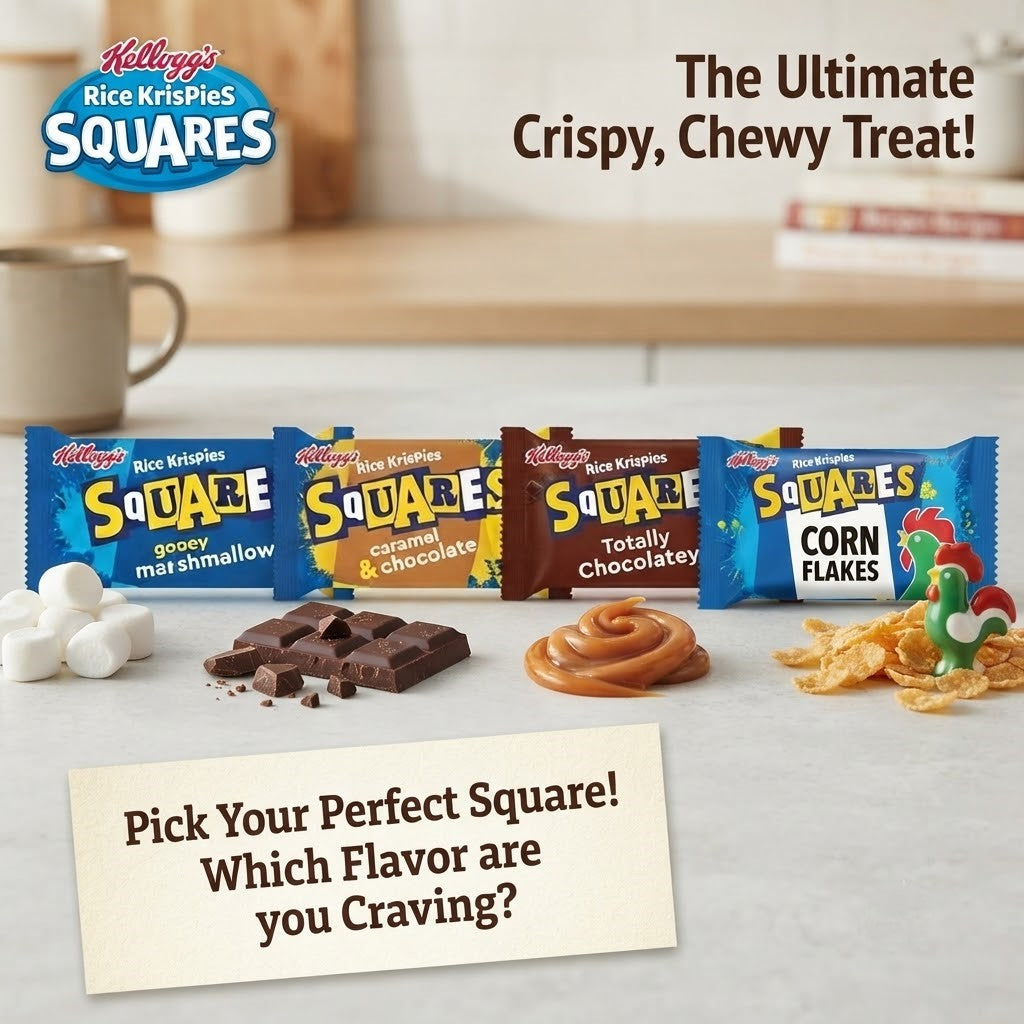 Kellogg's Rice Krispies Squares - Marshmallow, Caramel & Chocolate Multipacks