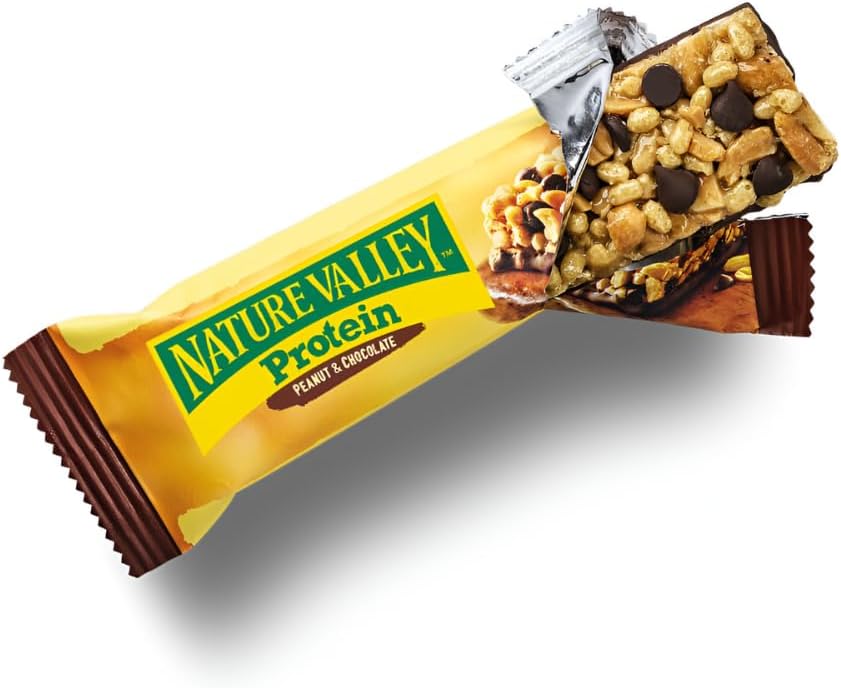 Nature Valley Protein Snack Bars - Peanut & Chocolate or Salted Caramel Nut (12 x 40g)
