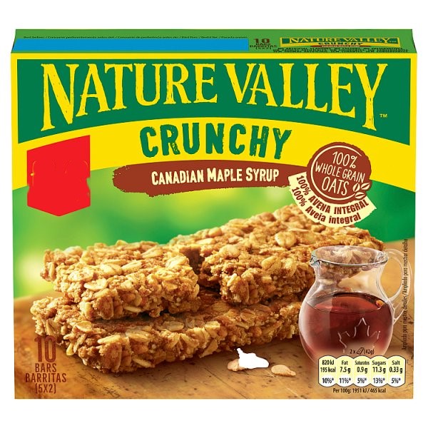 Nature Valley Crunchy Cereal Bars - Choice of Oats & Honey, Maple Syrup or Variety Pack - Various Pack Sizes