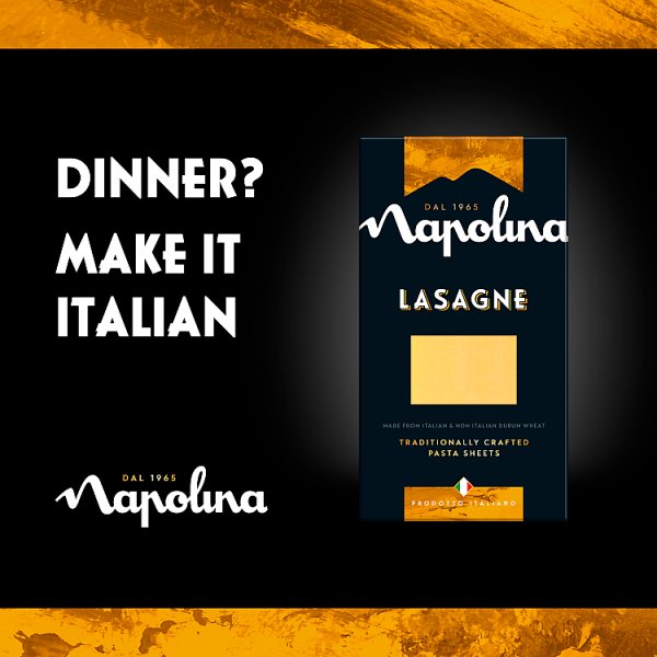 Napolina Lasagne Sheets – Traditionally Crafted Italian Pasta (375g x 9 Pack)