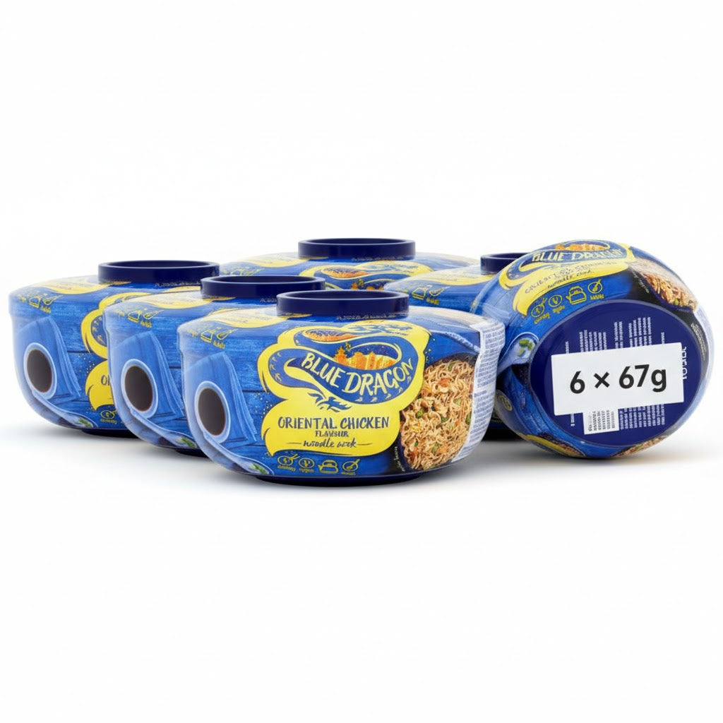 Blue Dragon Noodle Wok – Sweet Chilli, Spicy Thai or Oriental Chicken (67g/65g x 6 Pack)