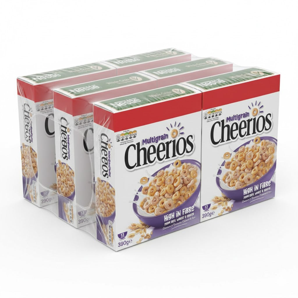 Nestlé Cheerios Multigrain Hoop Breakfast Cereal - Honey & Original Variants (Bulk Pack)