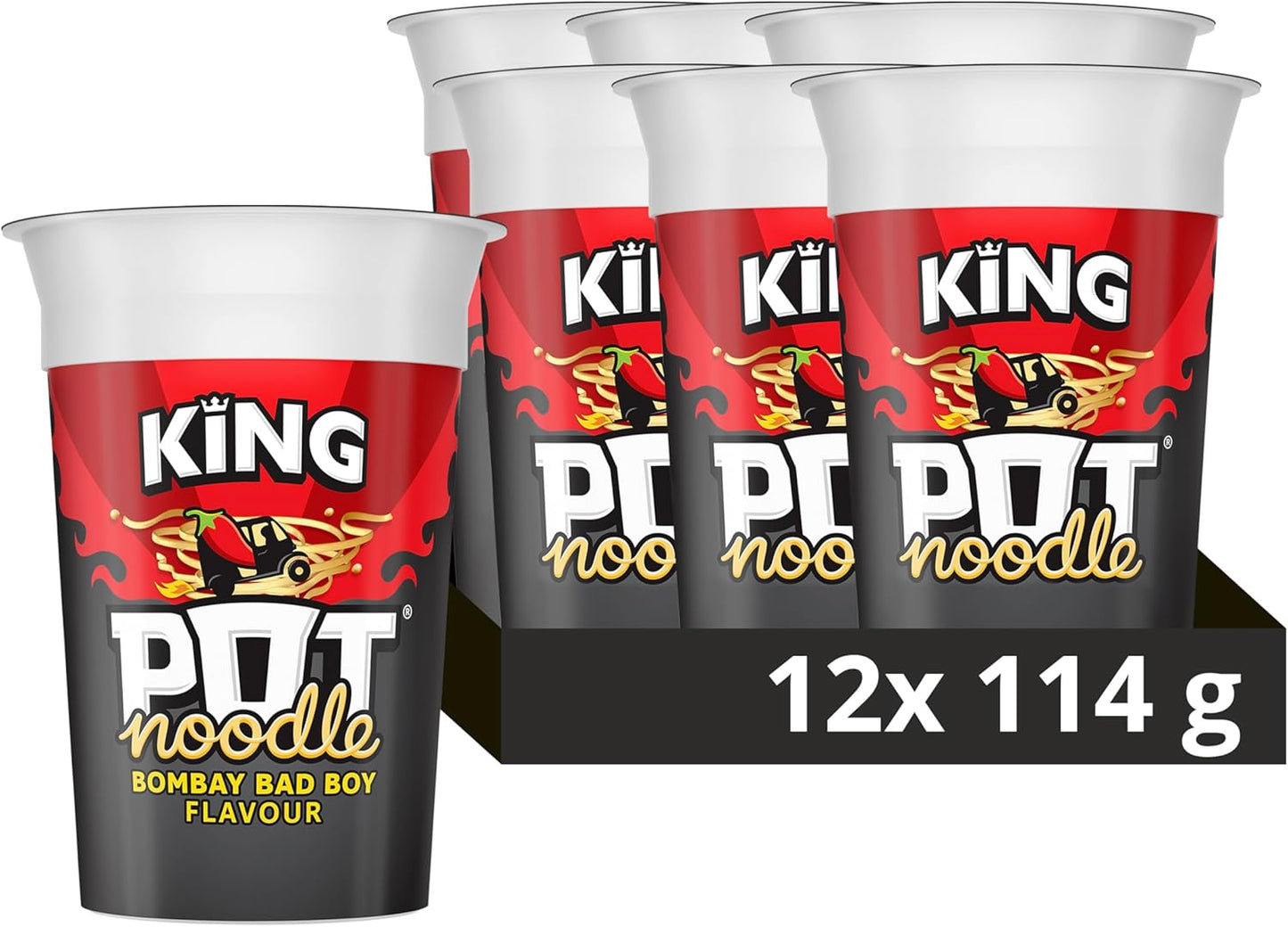 Pot Noodle Instant Noodles – King Size (114g) & Standard (90g) Multipacks (12 Pack)