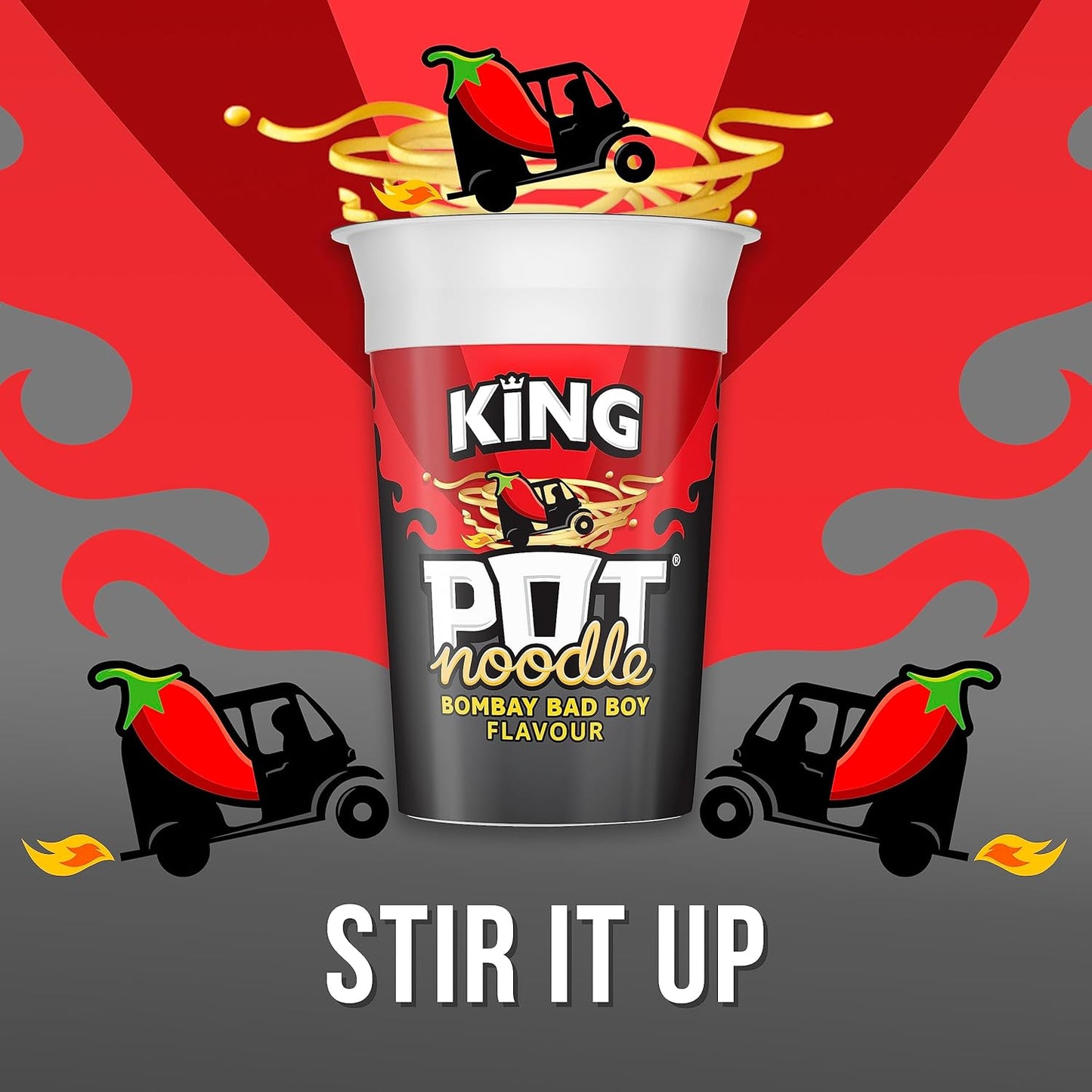Pot Noodle Instant Noodles – King Size (114g) & Standard (90g) Multipacks (12 Pack)