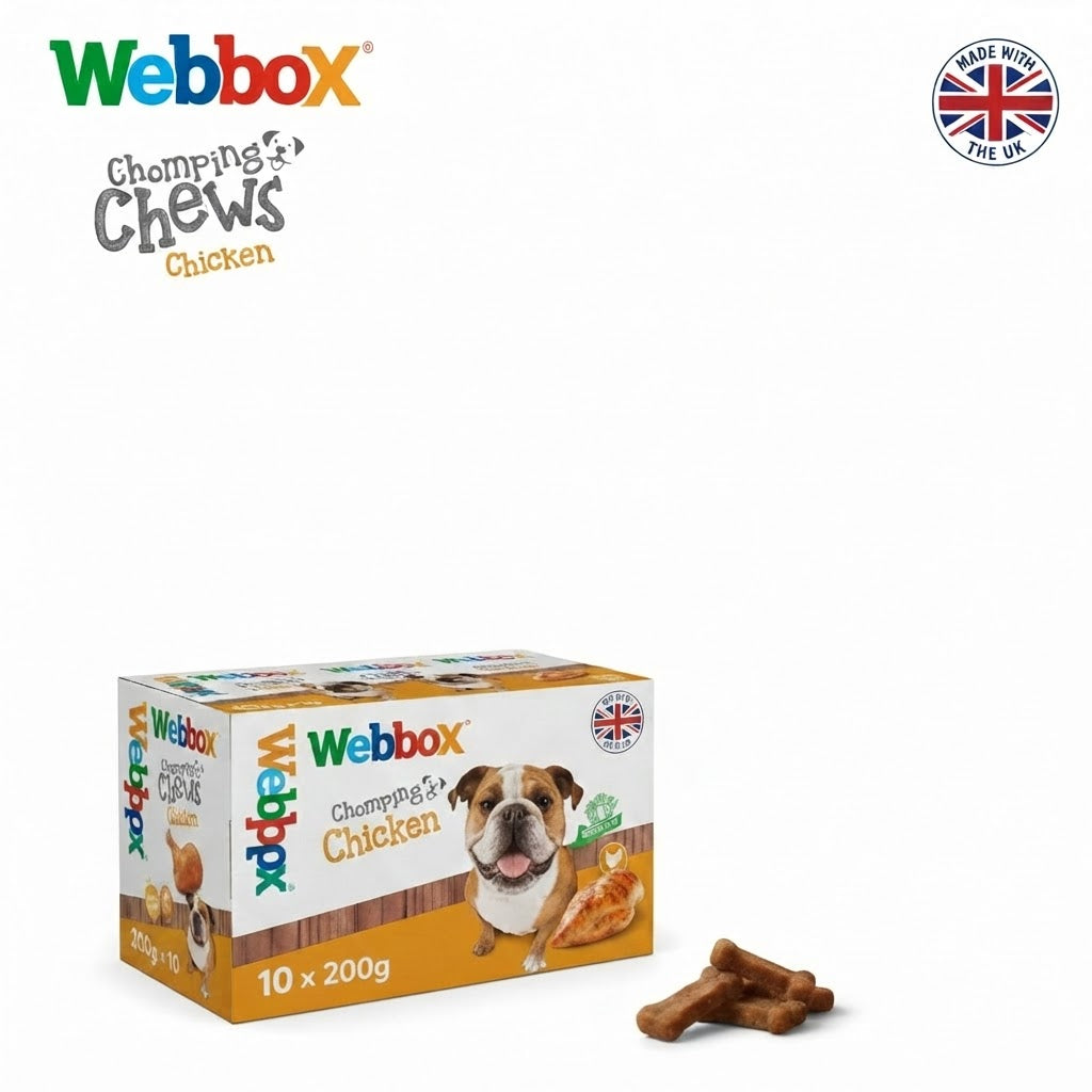 Webbox Chew-it Chews for Dogs (10 x 200g Packs) - Choose Your Flavor: Beef or Chicken