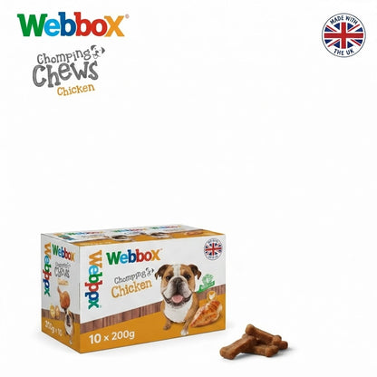 Webbox Chew-it Chews for Dogs (10 x 200g Packs) - Choose Your Flavor: Beef or Chicken
