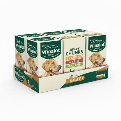 Winalot Wet Dog Food Multipack – Meaty Chunks & Sunday Dinner Selection (4 x 12 x 100g Pouches)