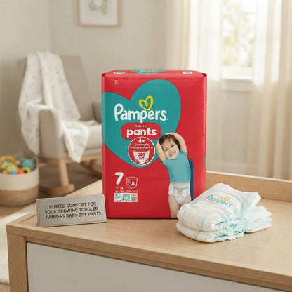 4x Pampers Baby-Dry Nappy Pants Size 7 18 Pack Case of 4 Multi Pack