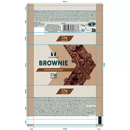 12 x 75g MyProtein Chocolate Brownie High Protein Bar 23g Protein Low Sugar